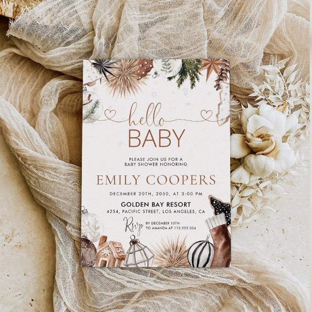 Christmas Cosy Baby Shower Invitation (Creator Uploaded)