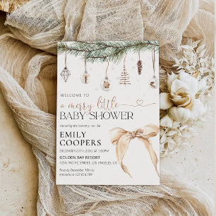 Christmas Cosy Baby Shower Invitation