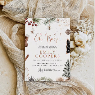 Christmas Cosy Baby Shower Invitation