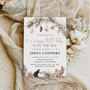 Christmas Cosy Baby Shower Invitation