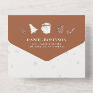 Christmas Cosy Diaper Raffle All In One Invitation