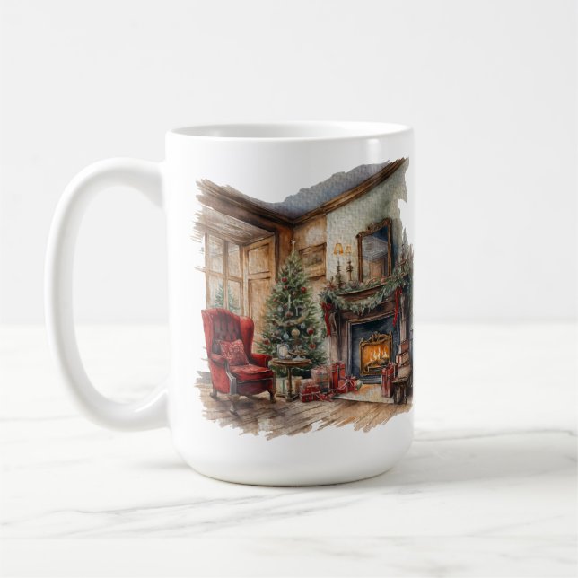 Christmas Cosy Home 15 oz Classic Mug (Left)