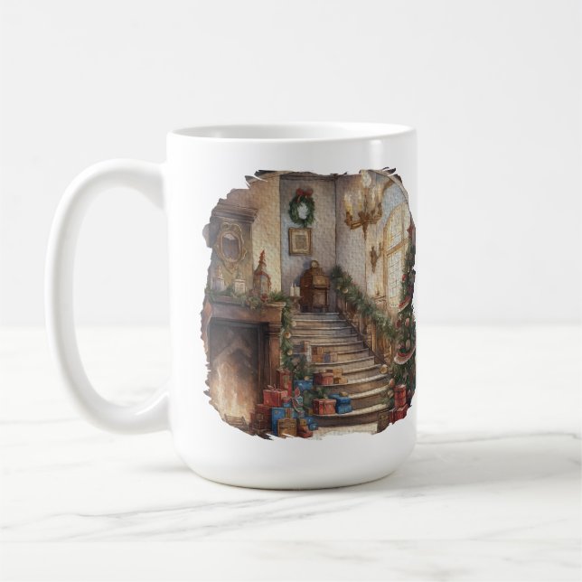 Christmas Cosy Home 15 oz Classic Mug (Left)