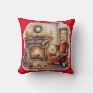 Christmas Cosy Home Throw Pillow 16"x16"