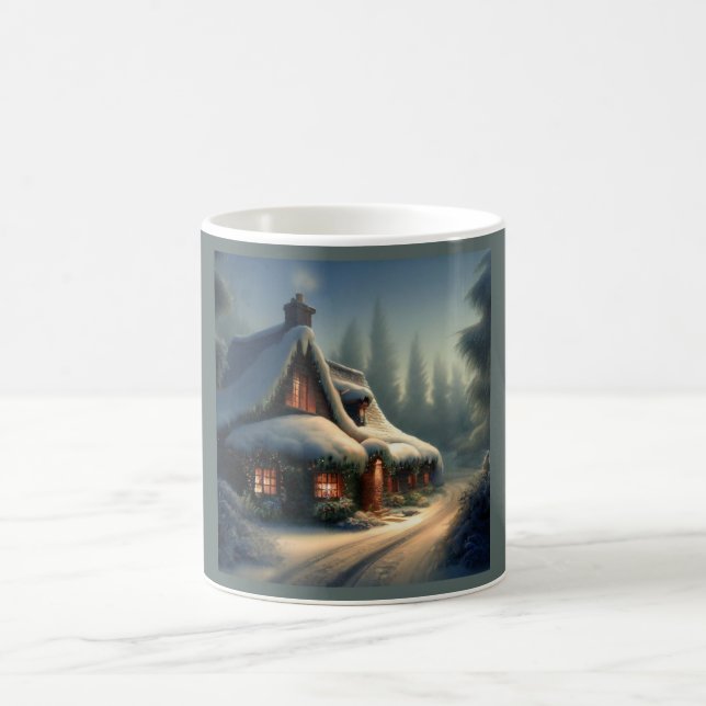 Christmas Cottage 3 Coffee Mug (Center)