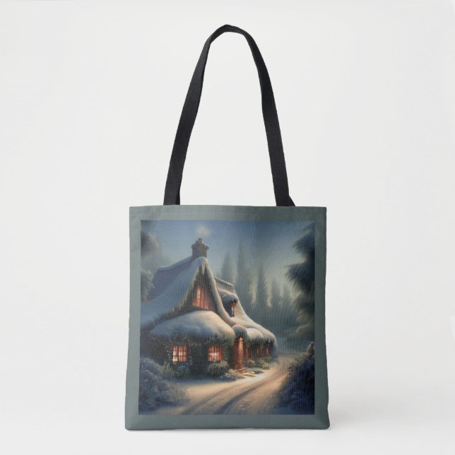 Christmas Cottage 3 Tote Bag (Front)