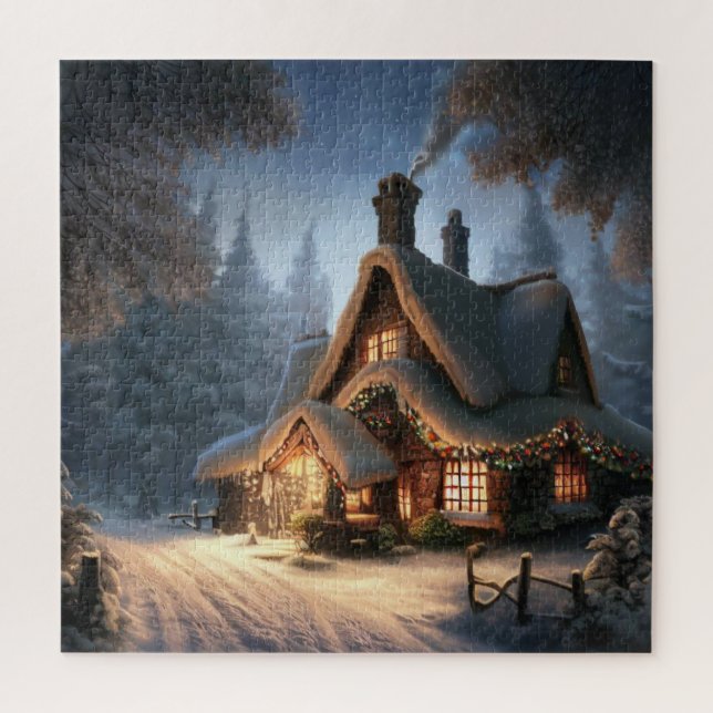 Christmas Cottage (5) Jigsaw Puzzle (Vertical)