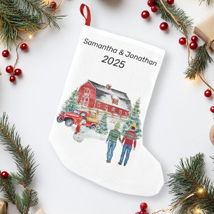  Christmas  Country Barn Winter Small Christmas Stocking