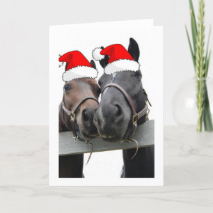 Christmas Country Horses Holiday Card