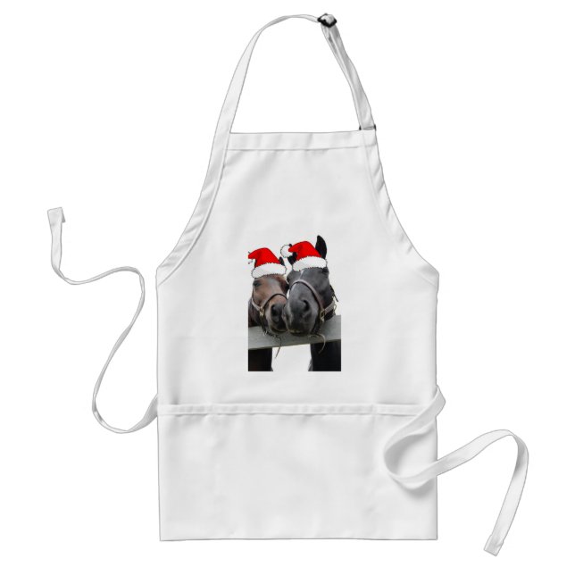 Christmas Country Horses Standard Apron (Front)
