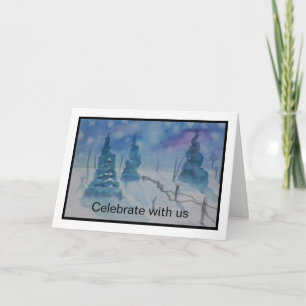 Christmas Country Landscape Invitation