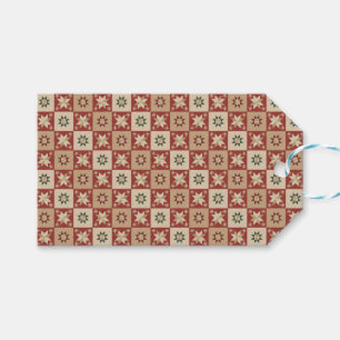 Christmas Country Star Quilt Blocks Gift Tags