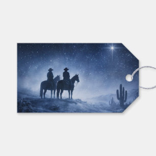 Christmas Country Western Cowboy North Star Gift Tags