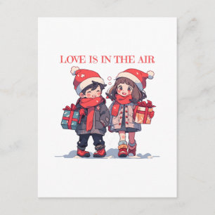 Christmas couple - Love is in the air Enclosure Card