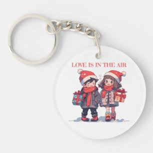 Christmas couple - Love is in the air Key Ring