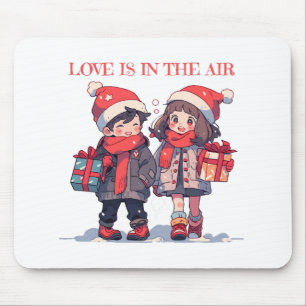 Christmas couple - Love is in the air Mouse Pad