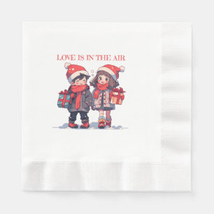 Christmas couple - Love is in the air Napkin