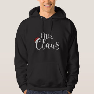 Christmas Couple Mrs And Mr Claus Costume Santa Ha Hoodie