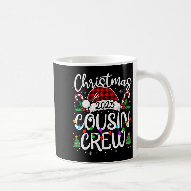 Christmas Cousin Crew 2025 Family Matching Xmas Pa Coffee Mug (Right)