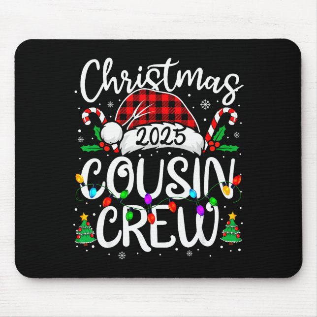 Christmas Cousin Crew 2025 Family Matching Xmas Pa Mouse Pad (Front)