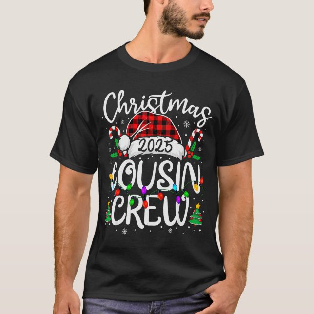 Christmas Cousin Crew 2025 Family Matching Xmas Pa T-Shirt (Front)