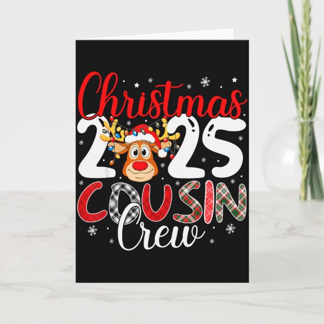 Christmas Cousin Crew 2025 Matching Family Xmas Pa Card (Front)