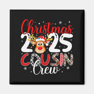 Christmas Cousin Crew 2025 Matching Family Xmas Pa Magnet