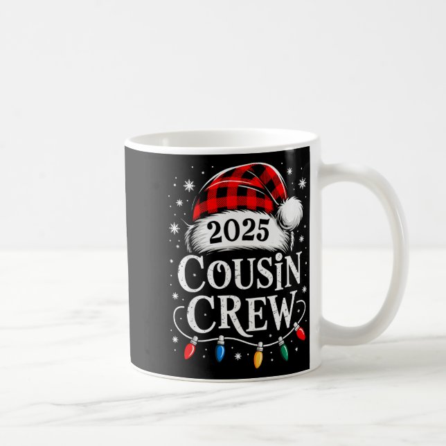 Christmas Cousin Crew 2025 Matching Xmas Family Pa Coffee Mug (Right)