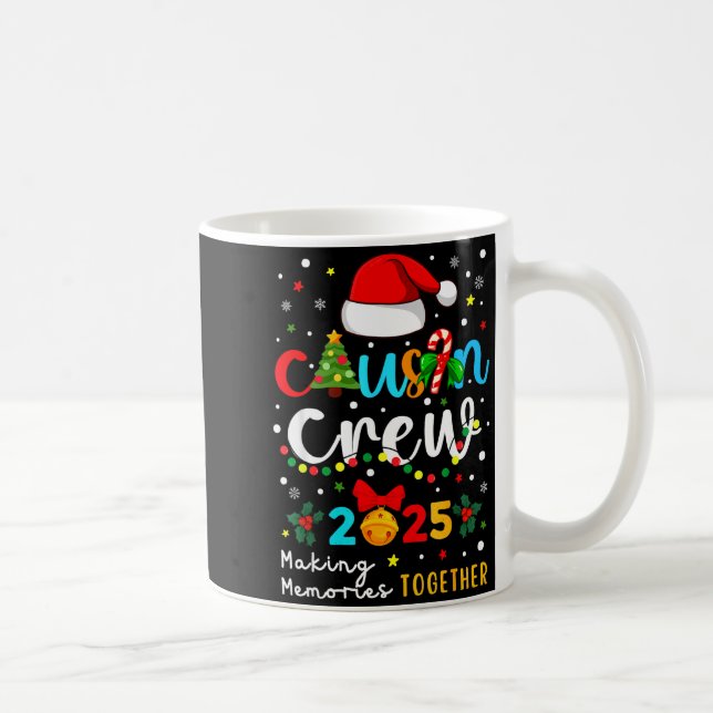 Christmas Cousin Crew 2025 Santa Kids Men Women Fa Coffee Mug (Right)