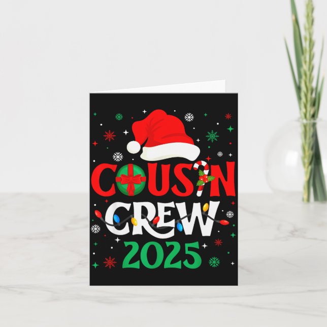 Christmas Cousin Crew 2025 Xmas Funny Matching Fam Card (Front)