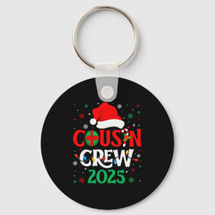 Christmas Cousin Crew 2025 Xmas Funny Matching Fam Key Ring