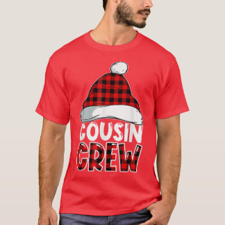 Christmas Cousin Crew Buffalo Red Plaid Pajamas Fa T-Shirt