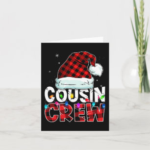 Christmas Cousin Crew Buffalo Red Plaid Pyjamas Fa Card
