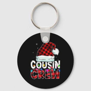 Christmas Cousin Crew Buffalo Red Plaid Pyjamas Fa Key Ring