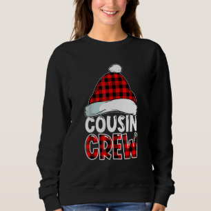 Christmas Cousin Crew Buffalo Red Plaid Pyjamas Fa Sweatshirt