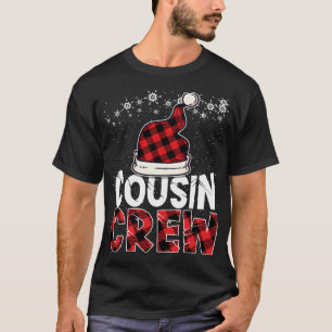 Christmas Cousin Crew Buffalo Red Plaid Pyjamas Fa T-Shirt