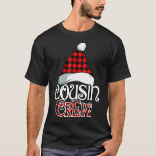 Christmas Cousin Crew Buffalo Red Plaid Pyjamas Fa T-Shirt