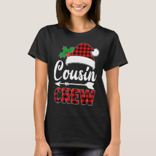 Christmas Cousin Crew Buffalo Red Plaid Pyjamas Fa T-Shirt