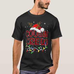 Christmas Cousin Crew Buffalo Red Plaid Pyjamas T-Shirt