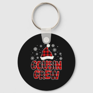 Christmas Cousin Crew Family Matching Xmas Buffalo Key Ring