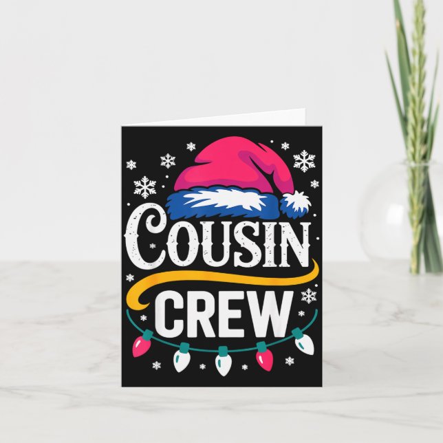 Christmas Cousin Crew Pajamas Kids Girls Toddler M Card (Front)