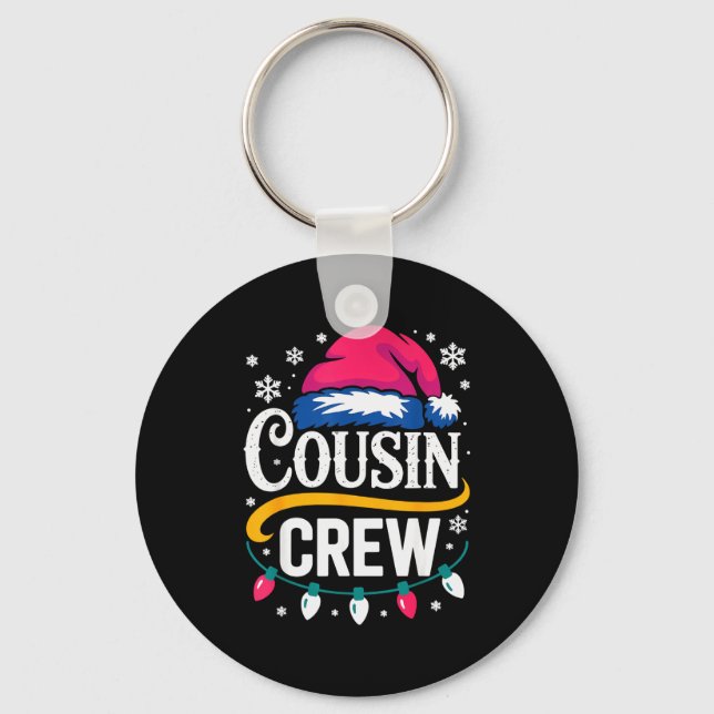 Christmas Cousin Crew Pyjamas Kids Girls Toddler M Key Ring (Front)
