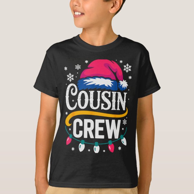 Christmas Cousin Crew Pyjamas Kids Girls Toddler M T-Shirt (Front)