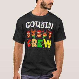 Christmas Cousin Crew  Reindeer Matching Family Pa T-Shirt