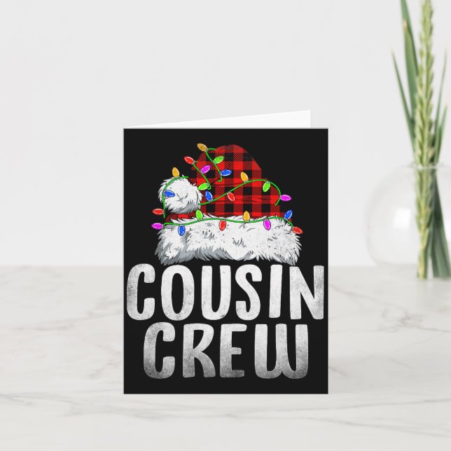 Christmas Cousin Crew Santa Xmas Family Matching P Card (Front)