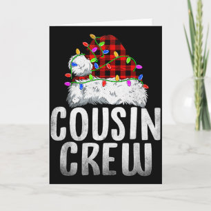 Christmas Cousin Crew Santa Xmas Family Matching P Card
