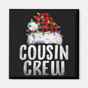 Christmas Cousin Crew Santa Xmas Family Matching P Magnet