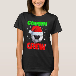 Christmas Cousin Crew Soccer Ball Pyjamas Family X T-Shirt