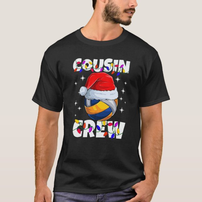 Christmas Cousin Crew Volley Ball Pajamas Family X T-Shirt (Front)