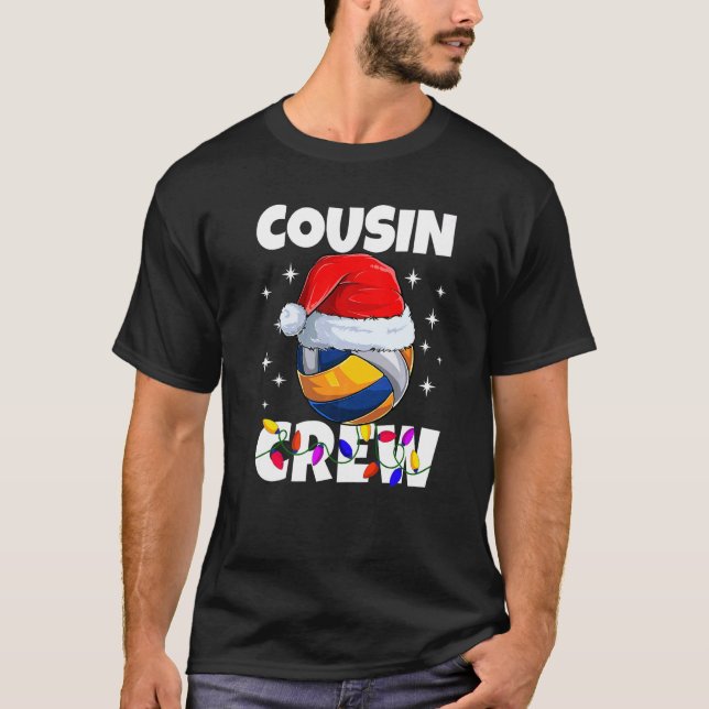 Christmas Cousin Crew Volley Ball Pajamas Family X T-Shirt (Front)